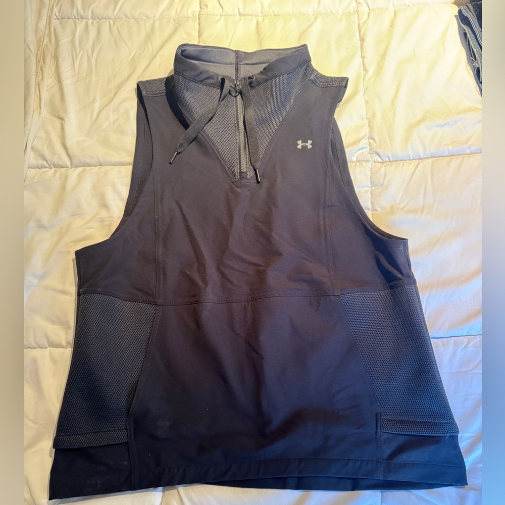 Under Armour Black Pullover with Mesh Accents